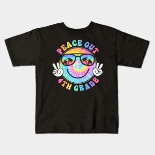 4Th Grade Peace Out School 2024 Last Day Of School Summer Kids T-Shirt